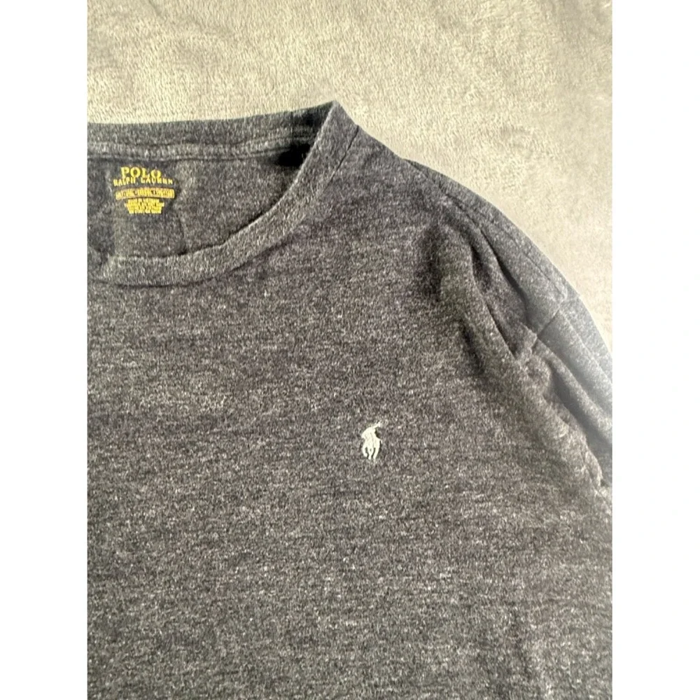 Polo Ralph Lauren Classic Fit Men's T-Shirt 4 Xlt Gray Ribbed Crew Neck